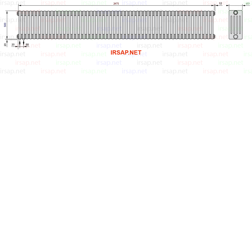 Радиатор IRSAP Tesi 50500/55 T18 CL 01